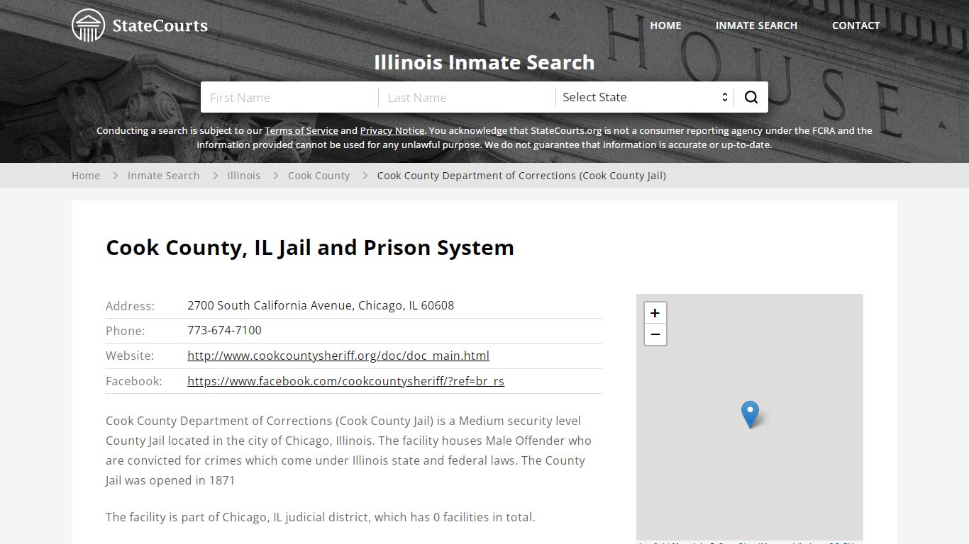 Cook County Department of Corrections (Cook County Jail) Inmate Records ...